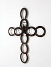 vintage horseshoe wall cross with star