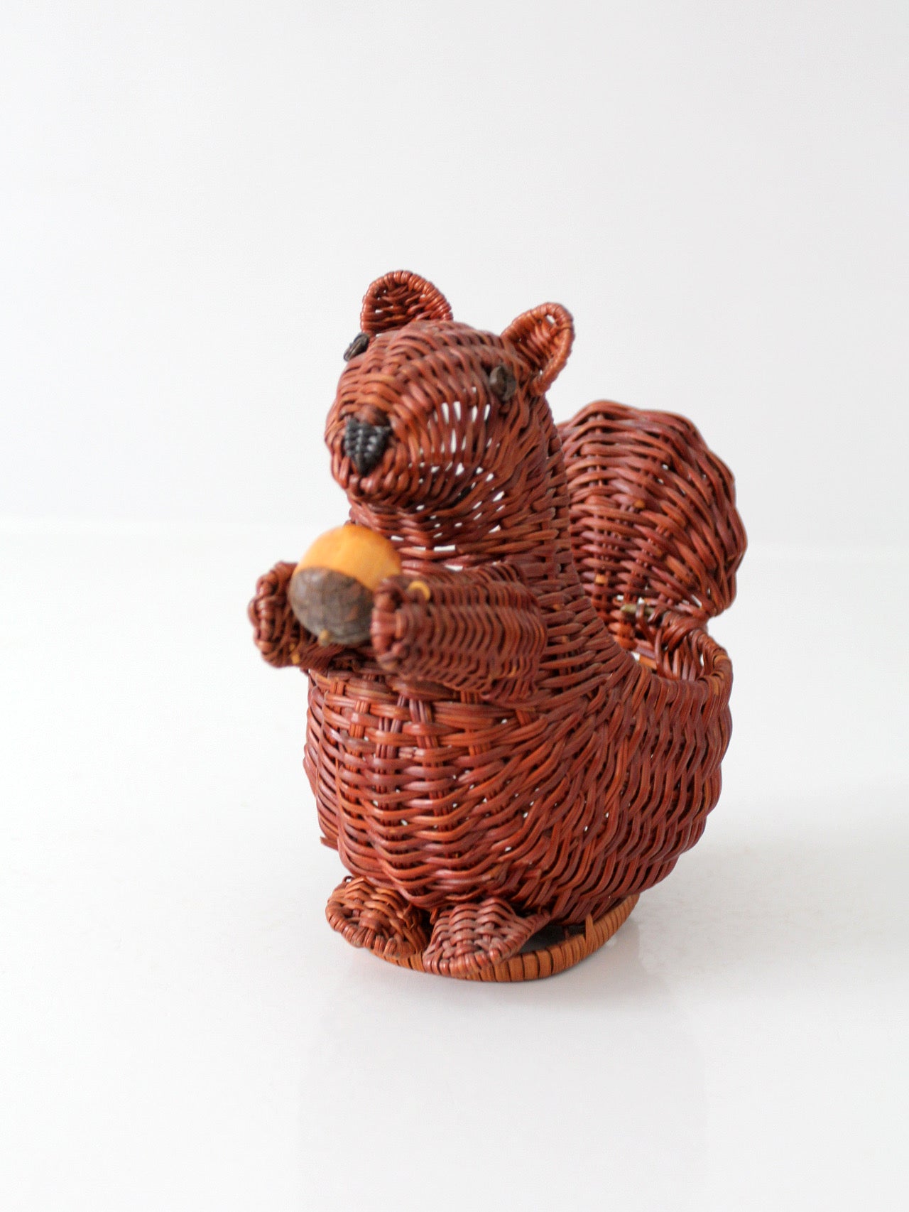 vintage wicker squirrel basket