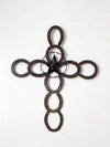 vintage horseshoe wall cross with star