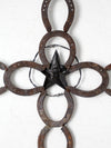 vintage horseshoe wall cross with star