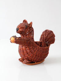 vintage wicker squirrel basket
