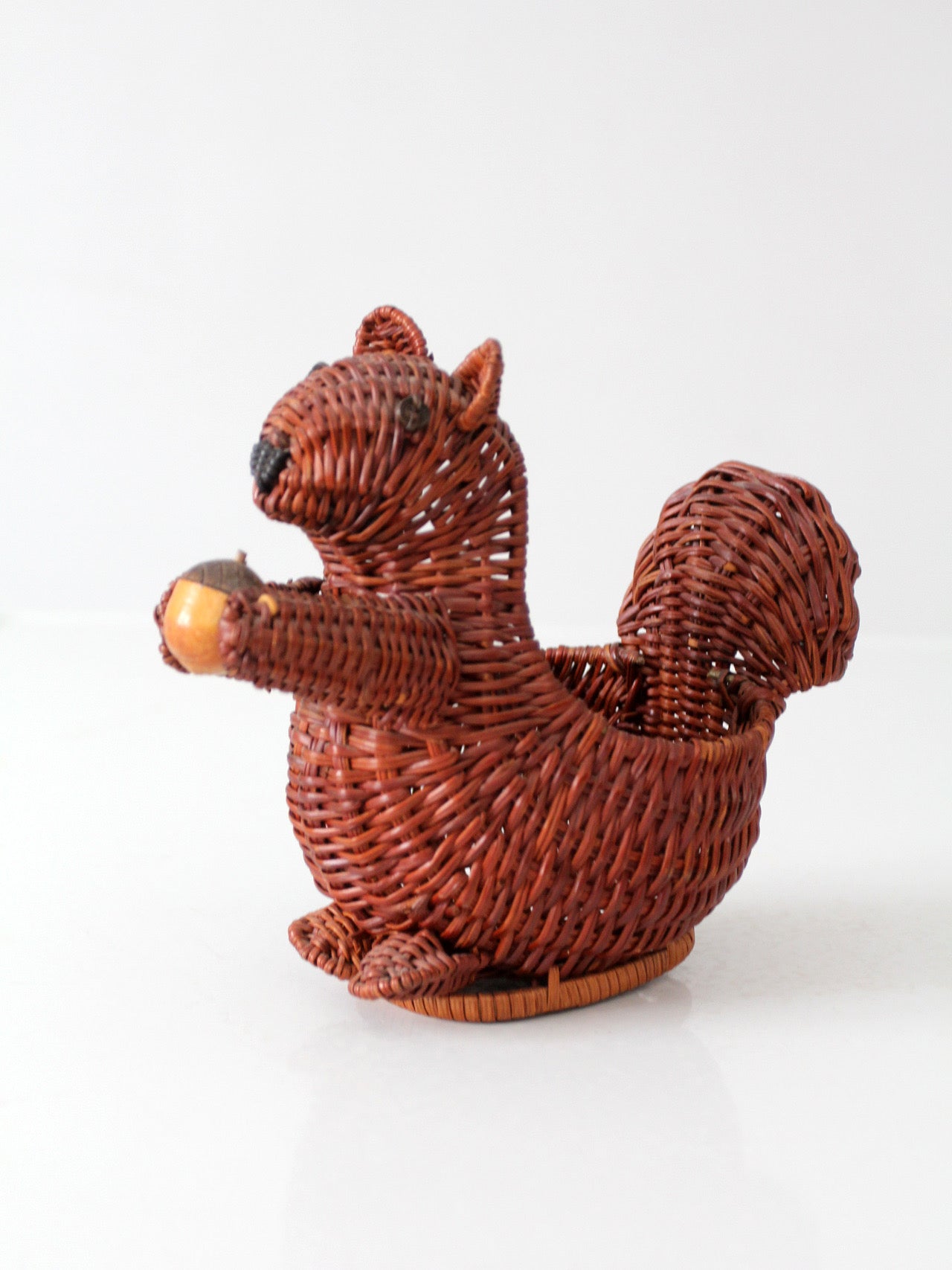 vintage wicker squirrel basket