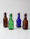 vintage swing-top bottles set of 4