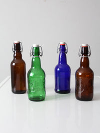 vintage swing-top bottles set of 4