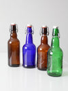 vintage swing-top bottles set of 4