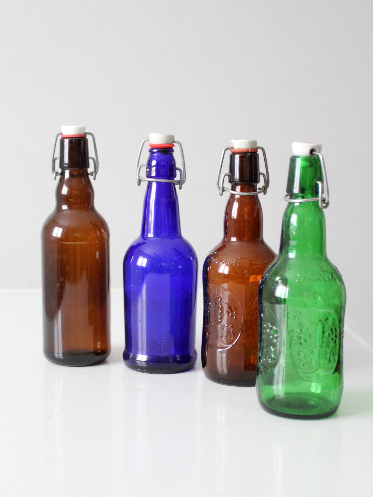vintage swing-top bottles set of 4