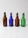 vintage swing-top bottles set of 4