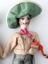 vintage Mexican folk art dolls pair