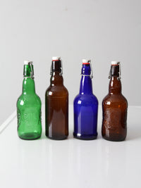 vintage swing-top bottles set of 4