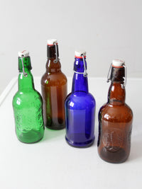 vintage swing-top bottles set of 4