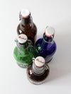 vintage swing-top bottles set of 4