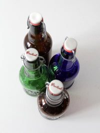vintage swing-top bottles set of 4