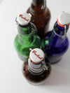 vintage swing-top bottles set of 4