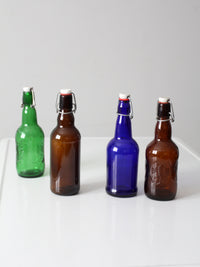 vintage swing-top bottles set of 4