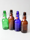 vintage swing-top bottles set of 4