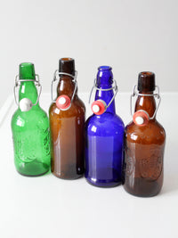 vintage swing-top bottles set of 4