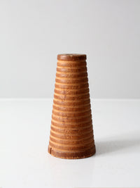 vintage Canadian wooden textile spool