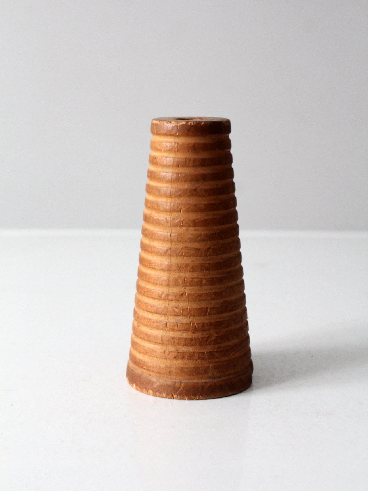 vintage Canadian wooden textile spool