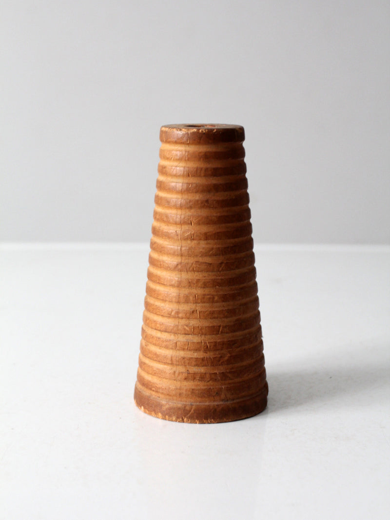 vintage Canadian wooden textile spool