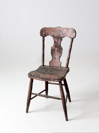 19th century primitive painted farmhouse chair