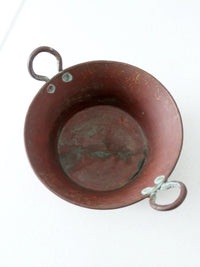 antique copper jam pot or kettle