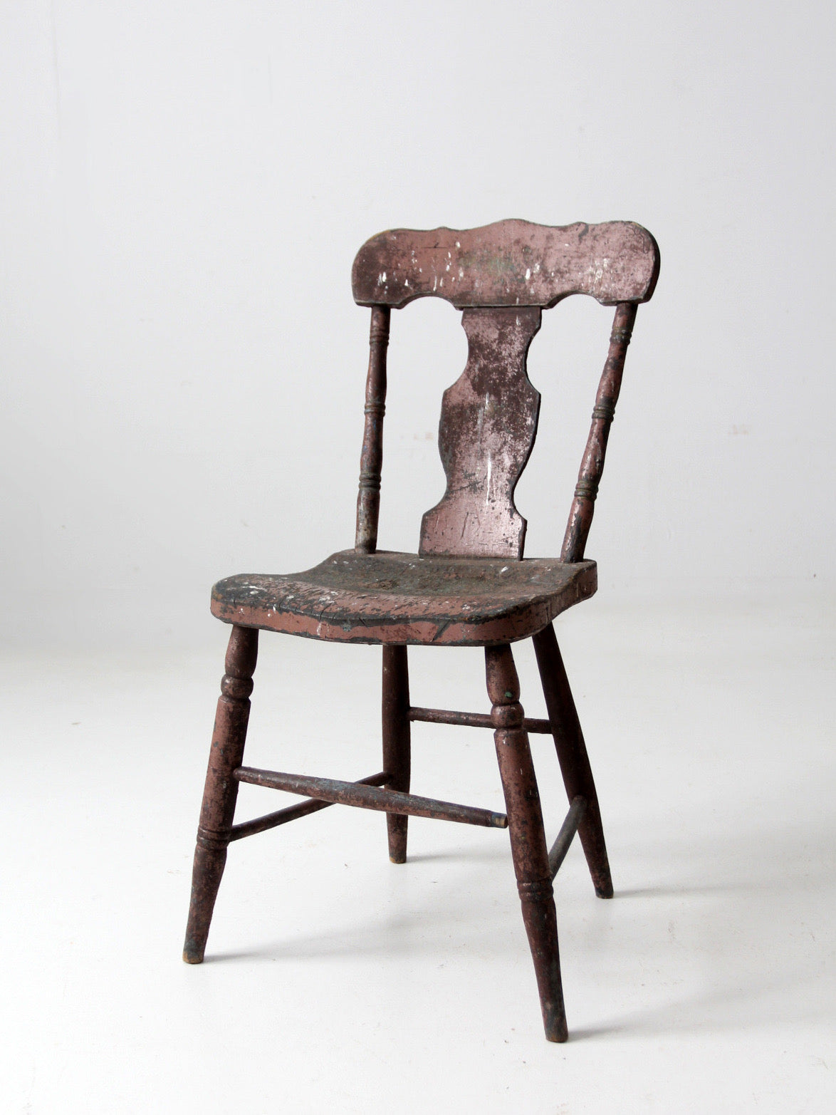 19th century primitive painted farmhouse chair