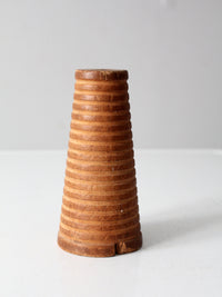 vintage Canadian wooden textile spool