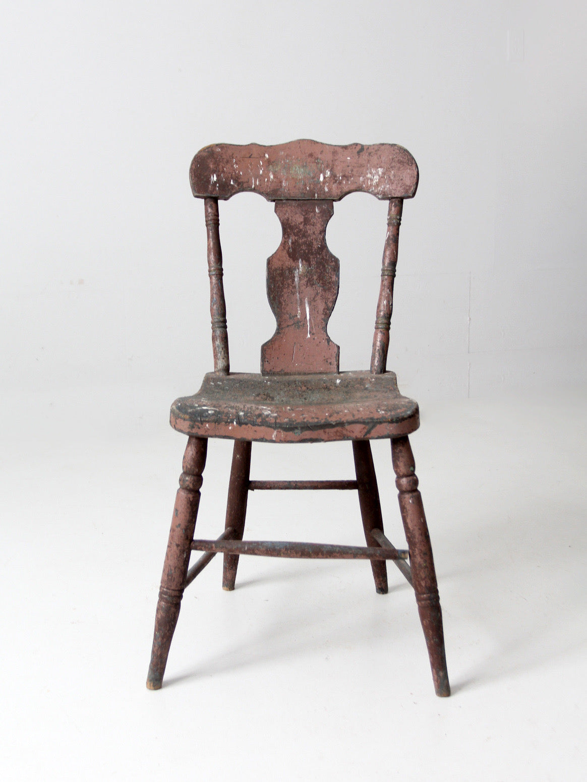 19th century primitive painted farmhouse chair