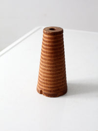 vintage Canadian wooden textile spool