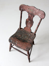 19th century primitive painted farmhouse chair