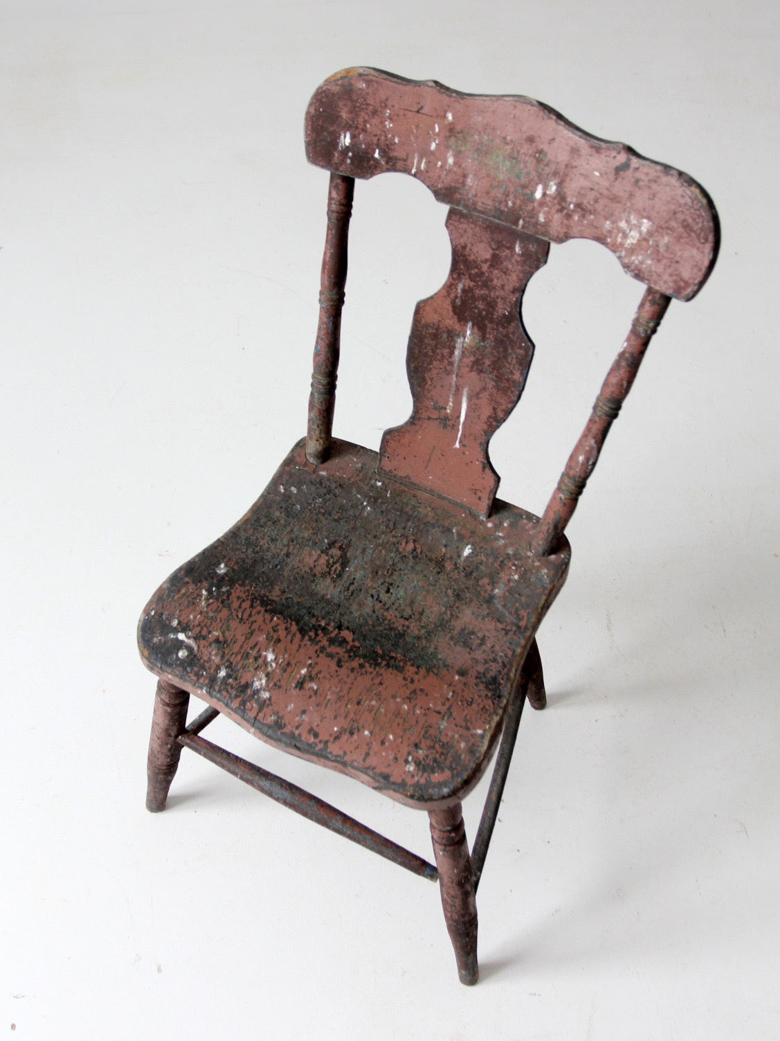 19th century primitive painted farmhouse chair
