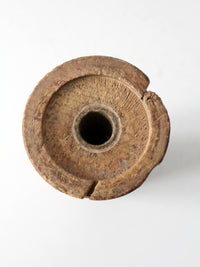 vintage Canadian wooden textile spool