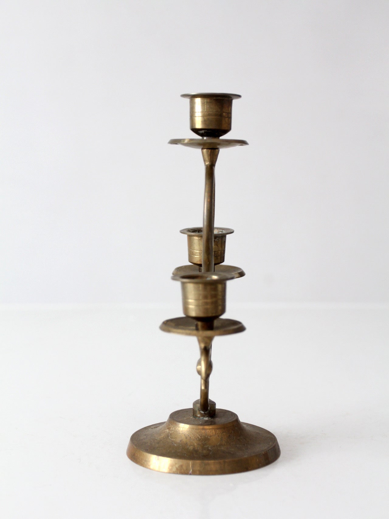 vintage Spanish Revival brass candleabra