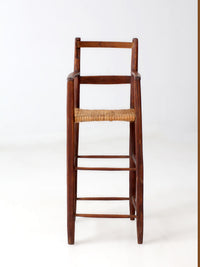 antique child's woven seat high chair