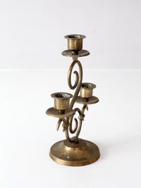 vintage Spanish Revival brass candleabra