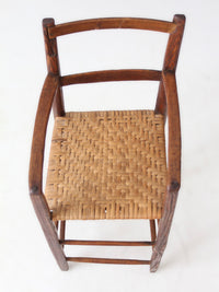 antique child's woven seat high chair