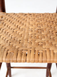 antique child's woven seat high chair