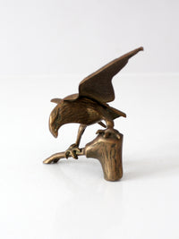 mid-century brass eagle sculpture