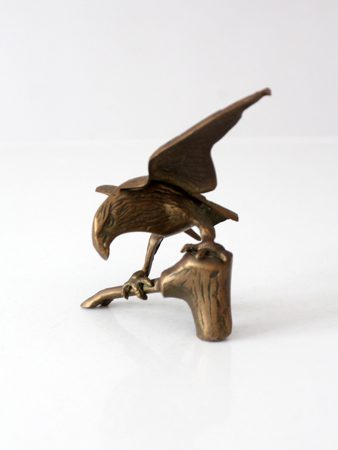 mid-century brass eagle sculpture