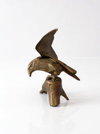 mid-century brass eagle sculpture