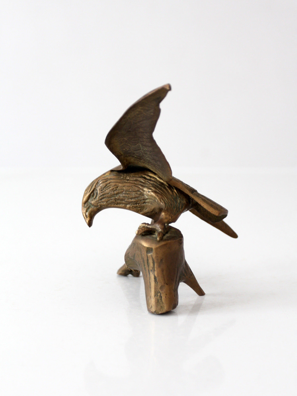 mid-century brass eagle sculpture