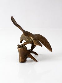 mid-century brass eagle sculpture