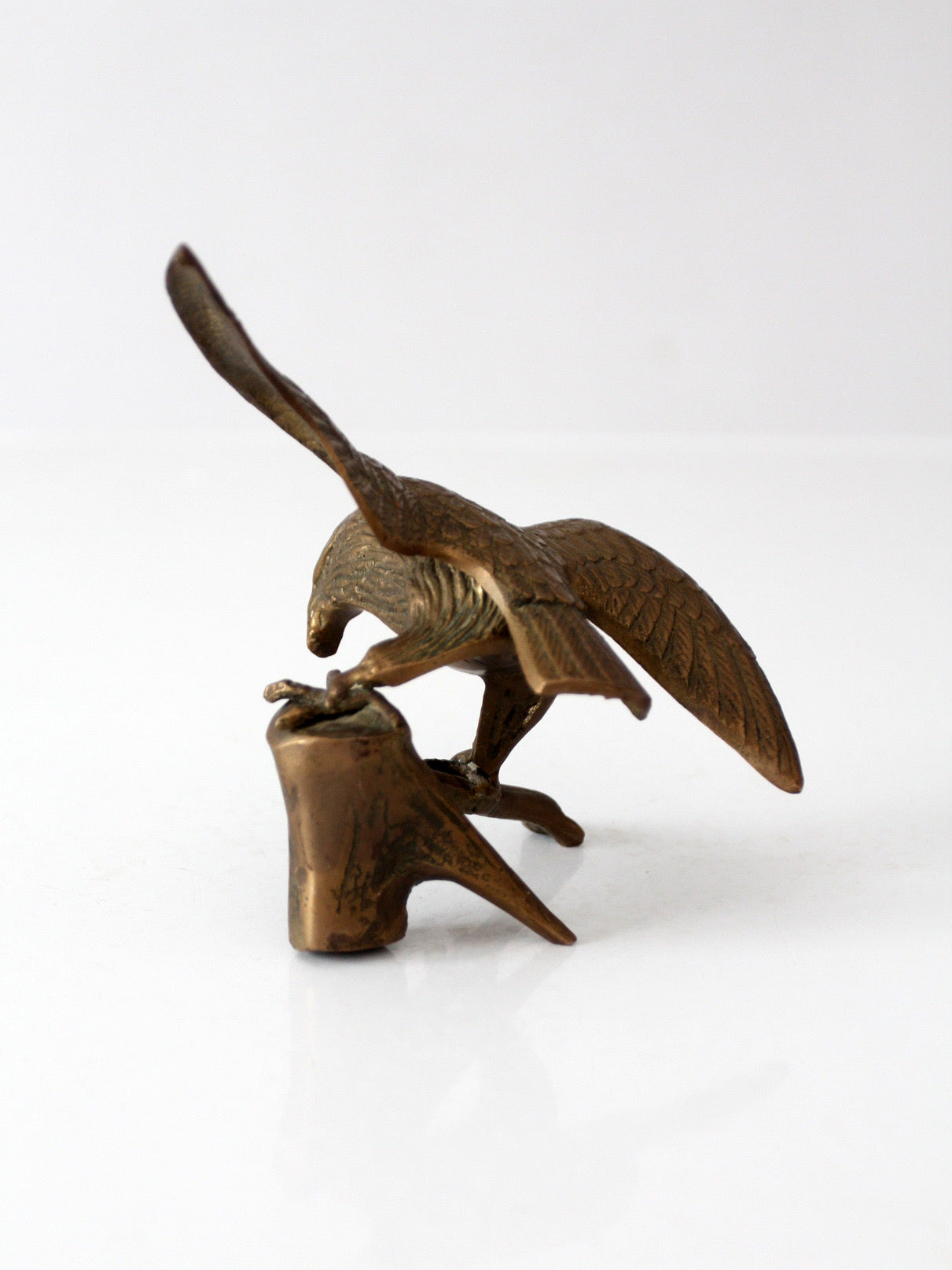 mid-century brass eagle sculpture