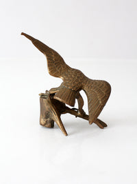 mid-century brass eagle sculpture