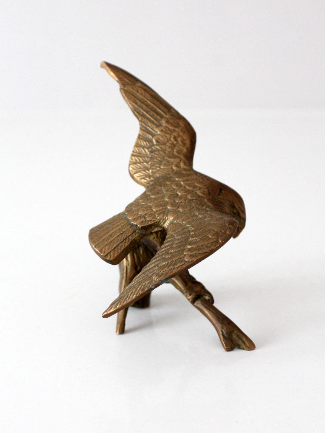 mid-century brass eagle sculpture