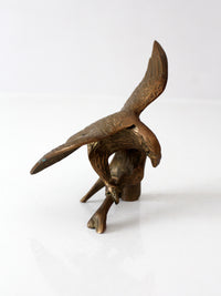 mid-century brass eagle sculpture
