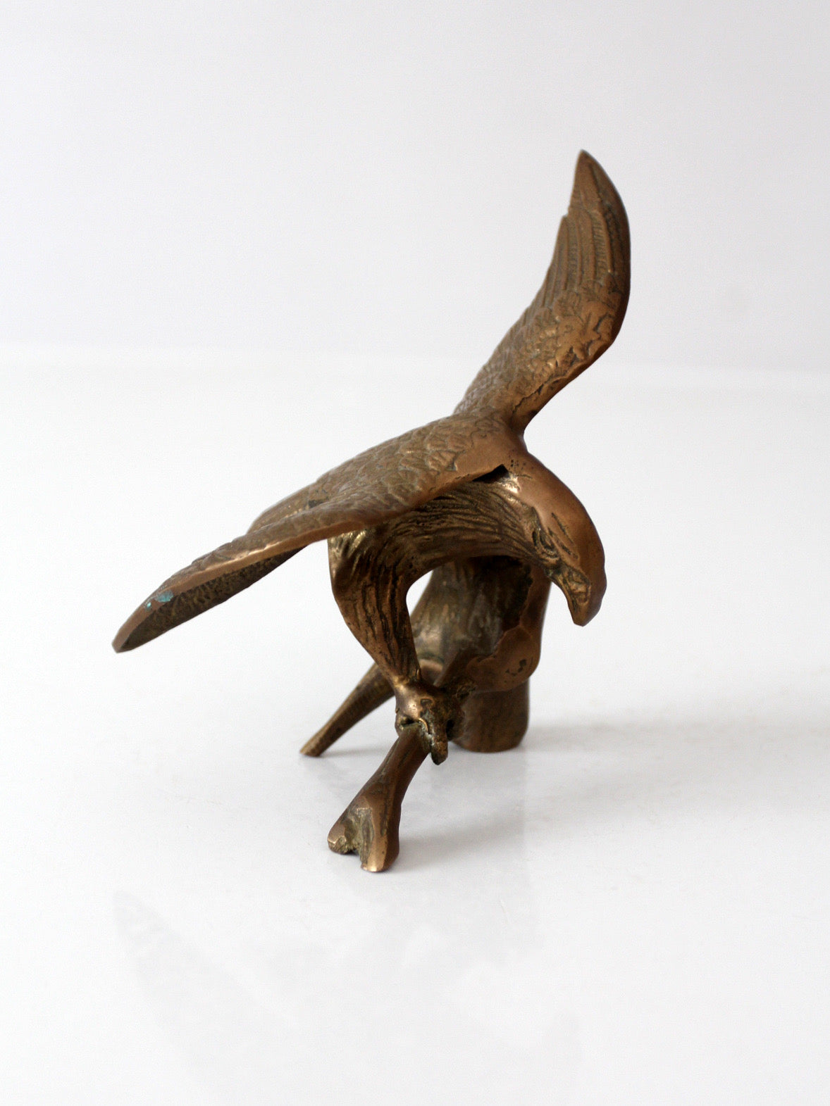 mid-century brass eagle sculpture
