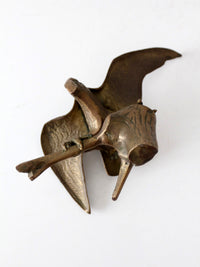 mid-century brass eagle sculpture