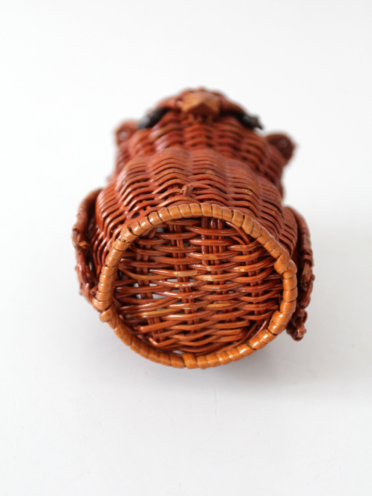 vintage wicker owl basket