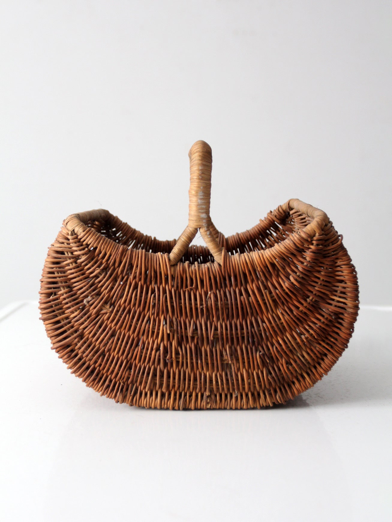 vintage wicker gathering basket